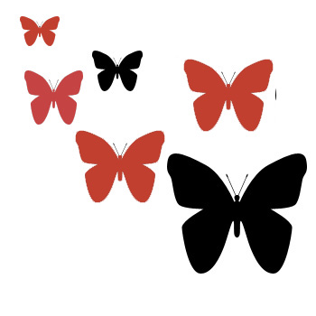 Nálepky na stenu - Motýle