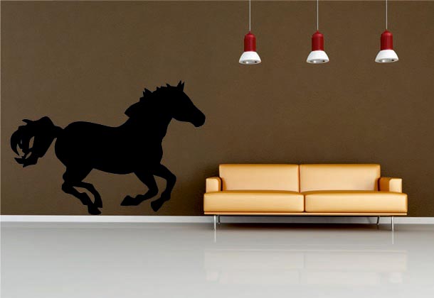 Nálepky na stenu - Bežiaci kôň