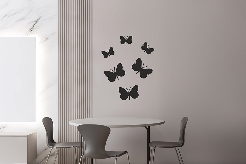 Nálepky na stenu - Šesť motýlikov