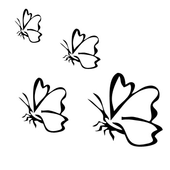 Nálepky na stenu - Sada motýľov 1
