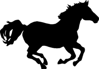 Nálepky na stenu - Bežiaci kôň