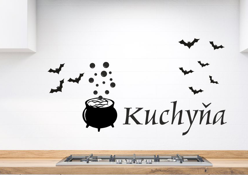 Nálepky na stenu Kuchyňa - kotol a netopiere