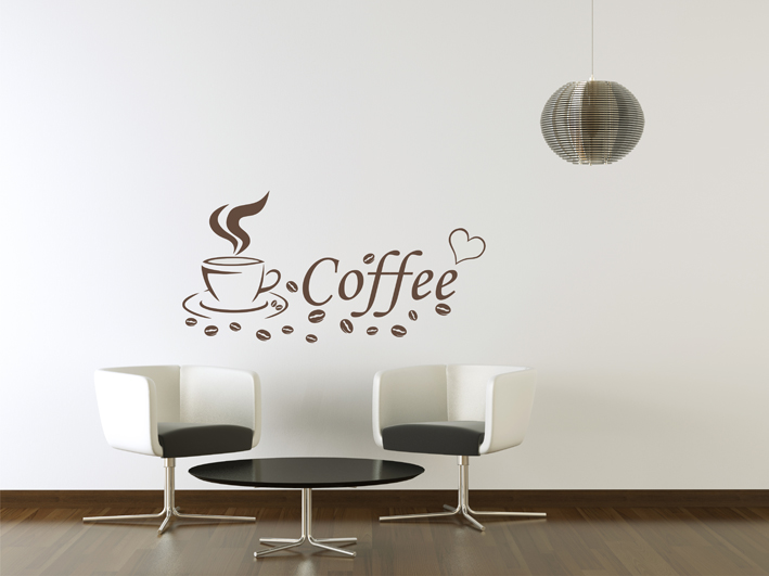 Nálepky na stenu - Nápis Coffee