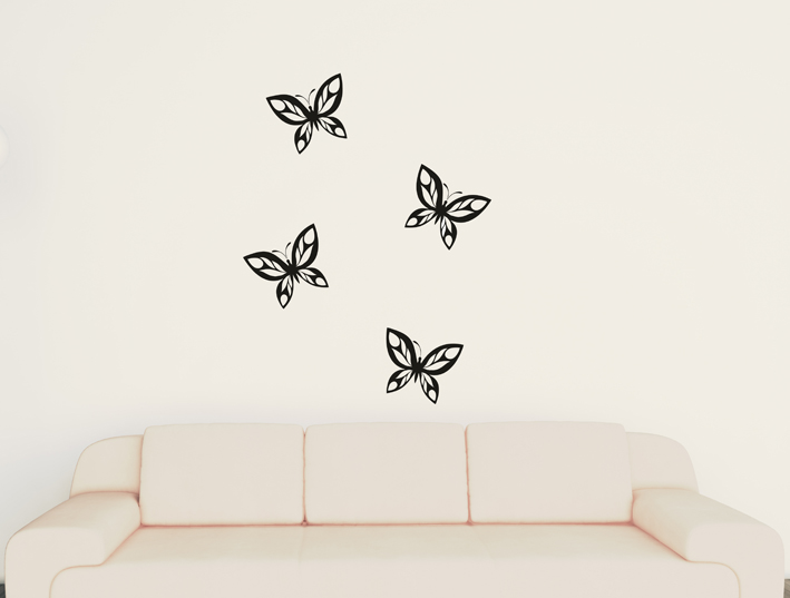 Nálepky na stenu - Motýliky Tribal