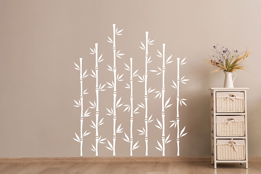 Nálepky na stenu - Stonky bambusu