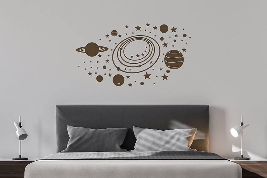Nálepky na stenu - Planéty a hviezdy