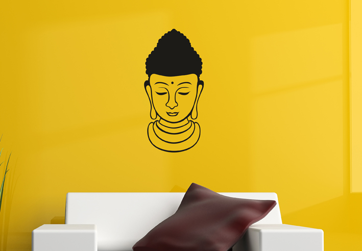 Nálepky na stenu - Hlava Buddhy