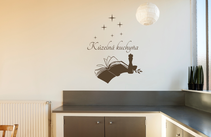 Nálepky na stenu Kúzelná kuchyňa s knihou