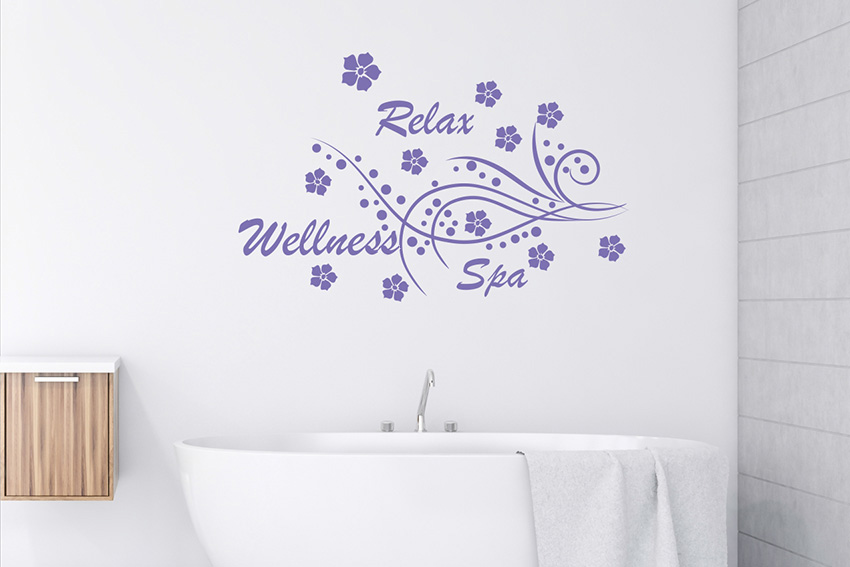 Nálepky na stenu - Relax Zone, Relax, Wellness, Spa