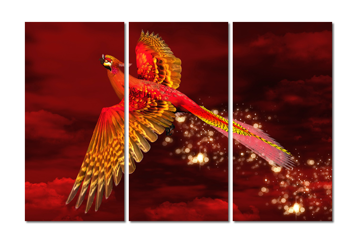 Moderné obrazy - Červený vták